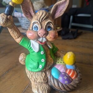 Colorful Easter Bunny Figurine